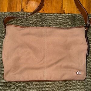 Coach Classic Tan Canvas Shoulder Bag
